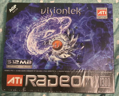 Visiontek Radeon X1300 / 512Mb Gddr2 / Agp 8X / Dvi / Vga / Hdtv / Video Card
