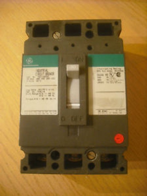 G.E. TED134030 3 Pole 30 Amp Industrial Circuit Breaker USED