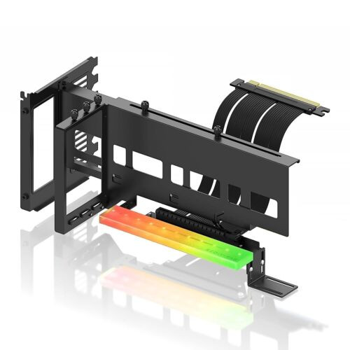 Vertical Pcie 4.0 Gpu Mount Bracket Graphic Card Holder With 5V 3 Pin Argb Led