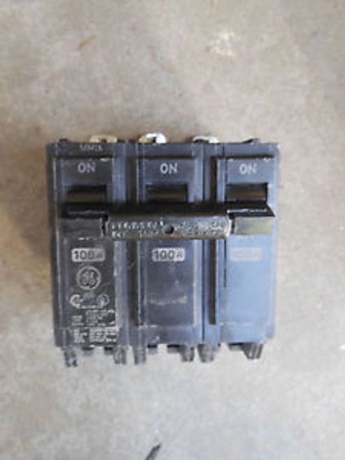 GE THQB32100 3pole 100amp 240v circuit breaker type THQB 1year warranty