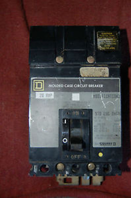 Square D FA34020 : MOLDED CASE CIRCUIT BREAKER 480V 20A