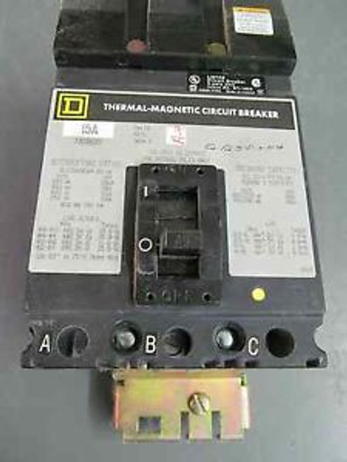 Square D FA36015 I Line Circuit Breaker 15 Amp 3 Pole 600 V