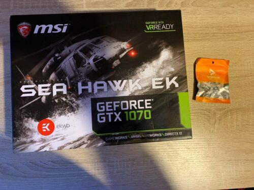Msi Geforce Gtx 1070 Sea Hawk Ek X 8G Ddr5 Graphics Card Liquid Cooling+Fittings