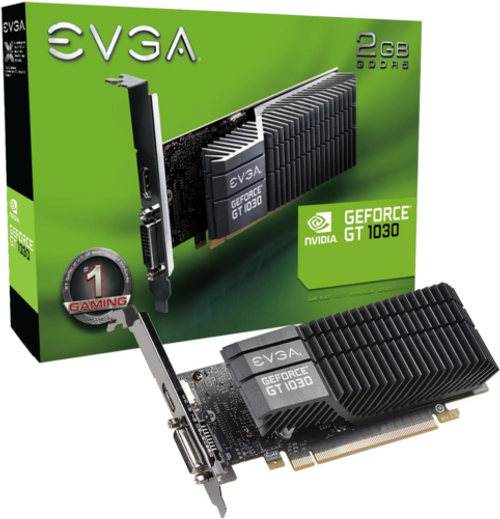 Evga Geforce Gt 1030 Sc 2Gb Gddr5 Passive, Low Profile Graphics Card 02G-P4-6332