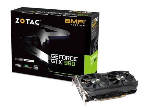 Zotac Nvidia Geforce Gtx960 2Gb Gddr5 Pci-E Graphics Video Card Dp Dvi Hdmi