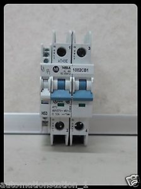 Allen Bradley 1489-A2C100  2-Pole 480Y/277V 10A Circuit Breaker W/ 1489-AAHS3