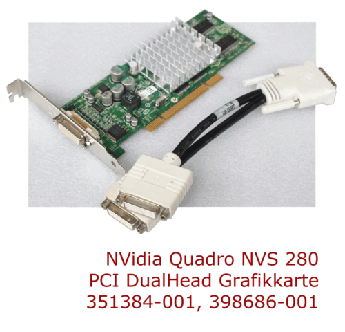 Nvidia Nvs 280 64Mb Pci Dms-59 Graphic Card 350970-001 398686-001 Dual Head G33