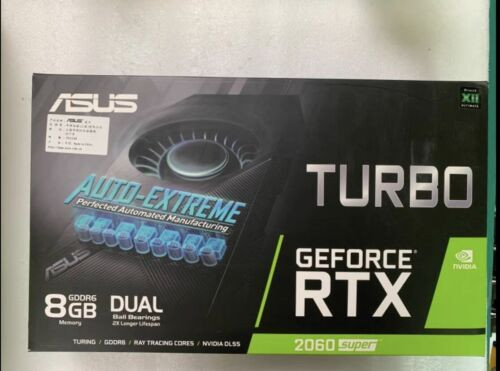 Asus Turbo-Rtx2060S-8G-Evo Super Gddr6 Video Card Nvida Geforce Deep Learning Ai