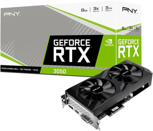 Pny Geforce Rtx 3050 8Gb Verto Dual Fan Graphics Card