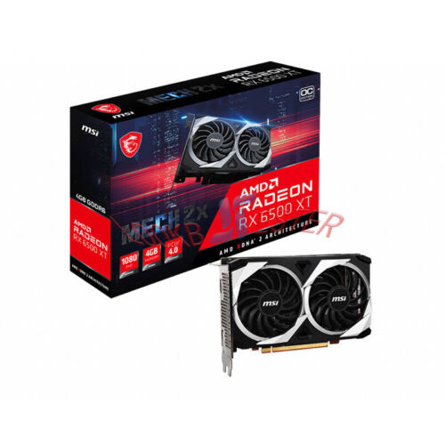 1Pcs New Msi Rx 6500 Xt Mechanic 4G Gddr6 Amd Chip Graphics Card