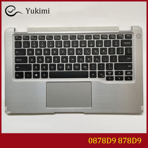 0878D9 For Dell Latitude 9410 7400 Silver C Shell Cover Upper Palmrest Keyboard