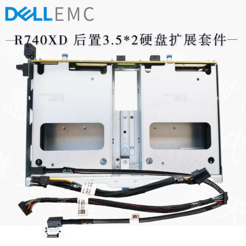 New For Dell R740Xd 3.5"X2 Rear Back Panel Sata Hdd Expansion Board Kit W/Cable