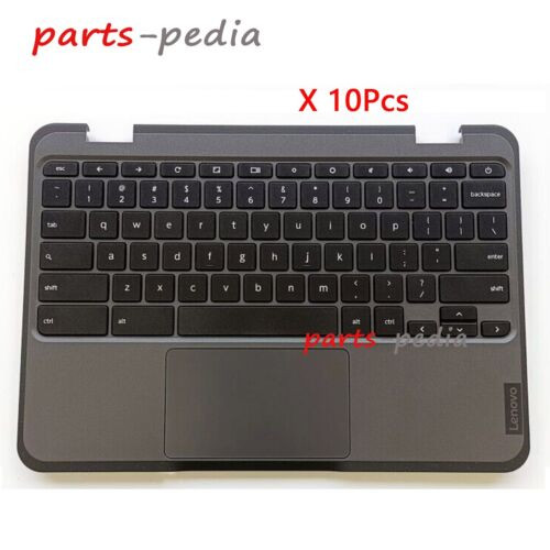 10Pcs For Lenovo 100E Chromebook Gen 3 Palmrest Upper Case Us Keyboard Kb Bezel