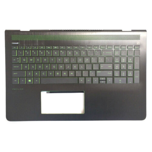 New For Hp 15-Cb 15-Cb035Wm Palmrest Case W Keyboard Green Backlit 926894-001 Us