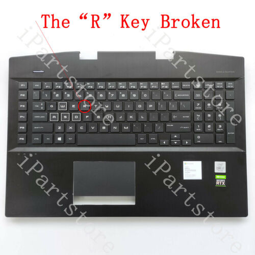 Palmrest Backlit Touchpad "R" Key Broken For Hp Omen Plus 17-Cb 17-Cb0020Nr