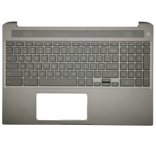 Genuine Hp Chromebook 15-De Palmrest Cover Keyboard  Grey Backlit L54816-031