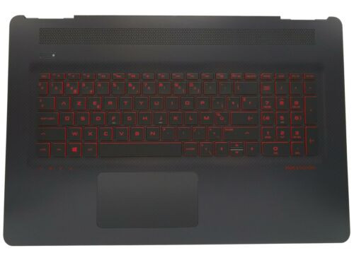 Hp Omen 17-W Palmrest Touchpad Cover Keyboard Belgium Black Backlit 862973-A41