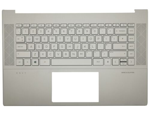 Genuine Hp Envy 15-Ep Palmrest Cover Keyboard  Silver Backlit L97425-031