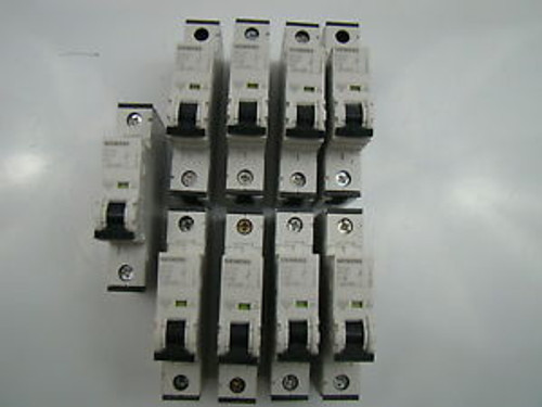 (9) Siemens Circuit Breakers 230/400v 5SY41MCB