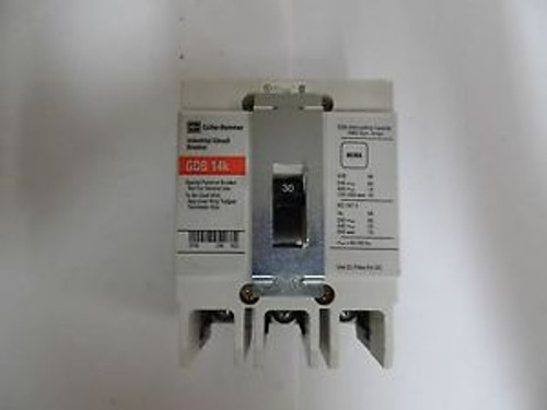 CUTLER-HAMMER GDB 14K 30 AMP 3 POLE CIRCUIT BREAKER INDUSTRIAL USED
