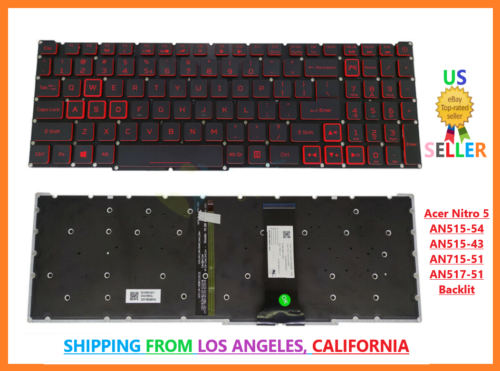 Acer Nitro 5 An515-54 An515-43 An715-51 An517-51 Backlit Keyboard Us