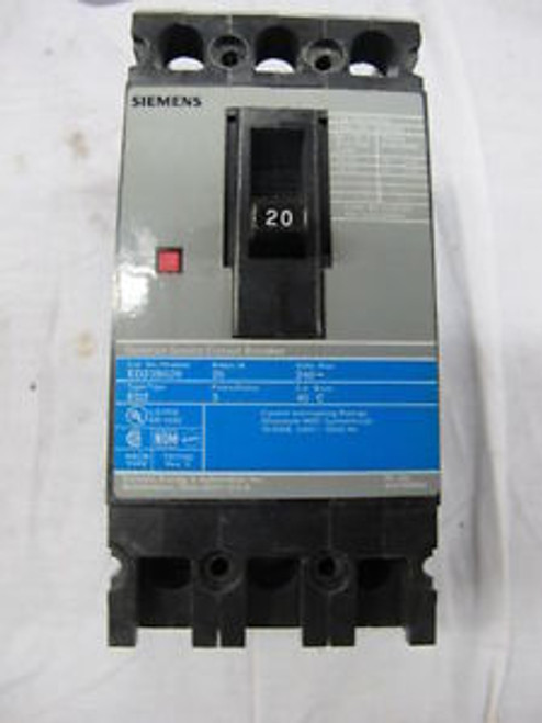 ITE ED23B020 3 POLE 20 AMP 240 VOLT Circuit Breaker