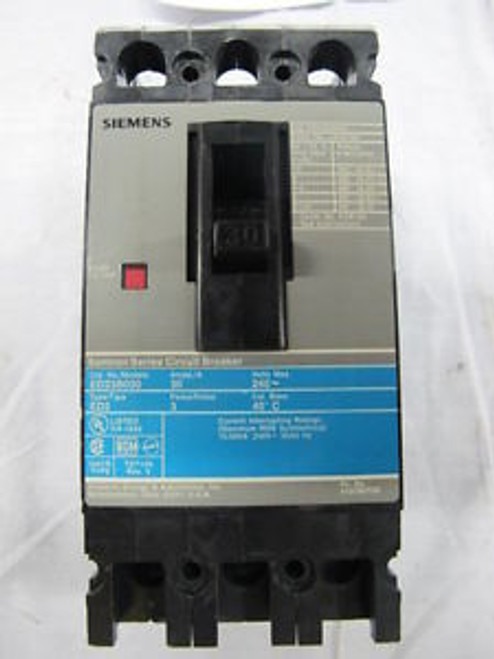 Siemens ED23B030 3 POLE 30 AMP 240 VOLT Circuit Breaker