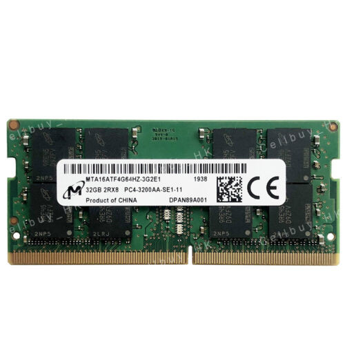 Micron 32Gb Pc4-3200Aa 3200Mhz Ddr4-25600S 260Pin Non Ecc Notebook Laptop Memory