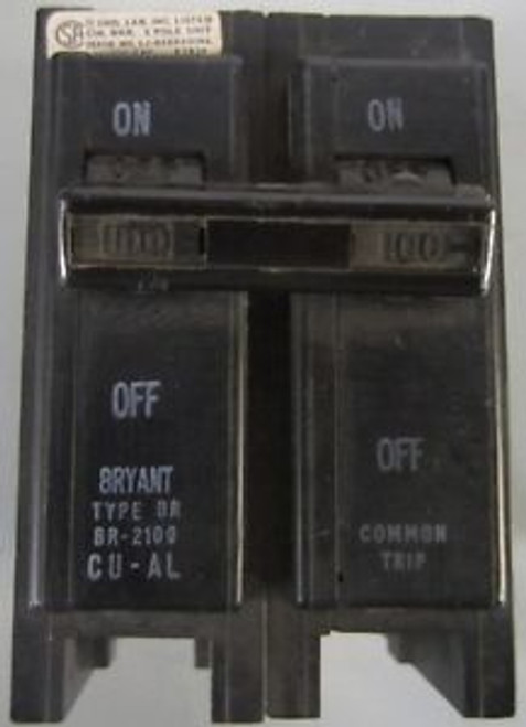 BRYANT  BR2100  100Amp  120/240V  2 Pole CIRCUIT BREAKER