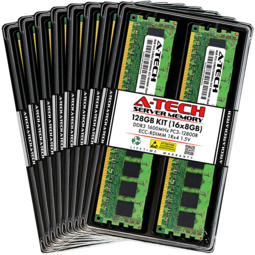 128Gb 16X 8Gb Pc3-12800R Rdimm Asus Rs500A-E6/Ps4 Rs924A-E6/Rs8 Memory Ram