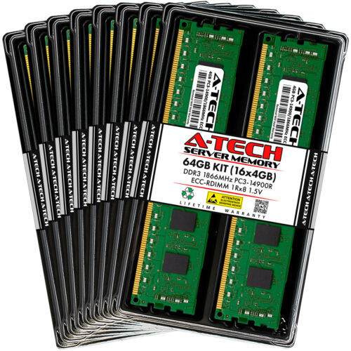 64Gb 16X 4Gb Pc3-14900R Rdimm Asus Rs700-E7/Rs4-C Rs720-E7/Rs12 Memory Ram