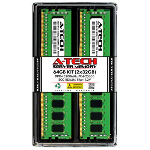 64GB 2x 32GB PC4-3200 RDIMM Supermicro 210M-NR Memory RAM