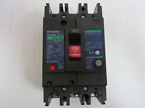 Mitsubishi NV50-CW Circuit Breaker, AC 100-200-415v, 20A, 3-Pole