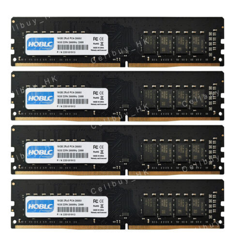 64Gb 4X16Gb 2Rx8 Ddr4-21300 Pc4-2666Mhz 288Pin 1.2V Non Ecc Udimm Desktop Memory