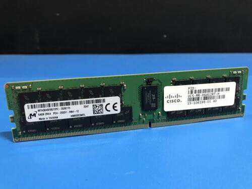 Micron 64Gb 2Rx4 Ddr4 2933Y Mta36Asf8G72Pz-2G9E1 Server Memory