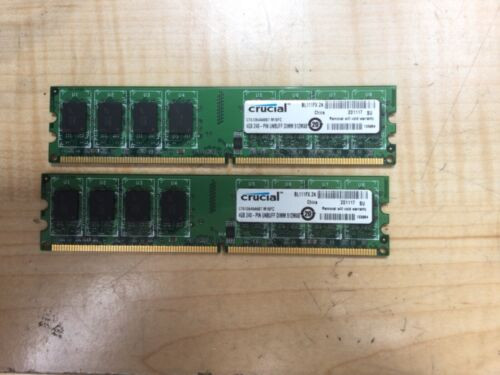 8 Gb Crucial Ddr2 Pc2-5300 2 X 4Gb 240 Pin Non-Ecc Unbuffered Ct51264Aa667.M16Fc