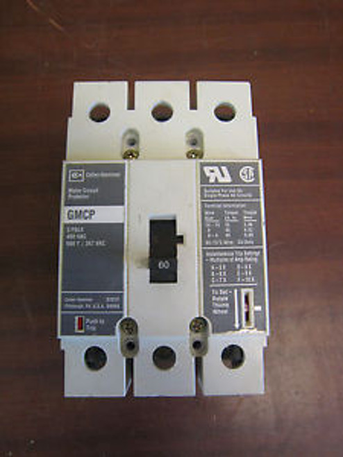 Cutler Hammer GMCP GMCP003A0C 60-Amp 3-Pole 60A 3P 480V Circuit Breaker