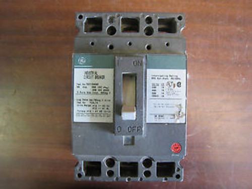 GE TED136060 60A 3P 60 AMP 3 POLE CIRCUIT BREAKER USED