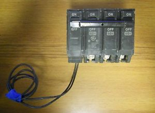 GENERAL ELECTRIC 50 AMP 3 POLE CIRCUIT BREAKER WITH SHUNT THQB32050 TQSTA1  H-47