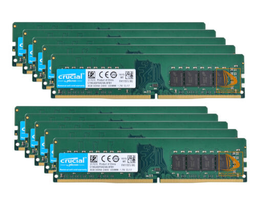 80Gb Crucial 10X 8Gb Ddr4 2400Mhz 2Rx8 Pc4-2400T 288Pin Udimm Desktop Memory Ram