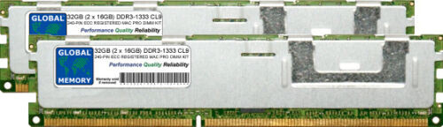 32Gb (2X16Gb) Ddr3 1333Mhz Pc3-10600 Ecc Registered Mac Pro (Mid 2010-2012) Ram