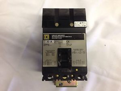 Square D FA34030 CIRCUIT BREAKER 30AMP 3POLE 480VAC