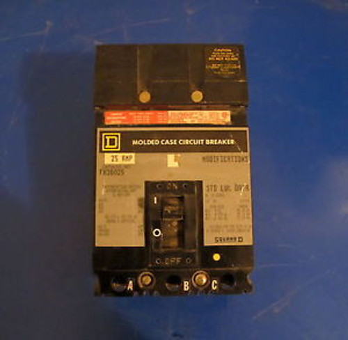 Square D Molded Case Circuit Breaker FH36025 25 Amp 240/480/600 V 3-Pole