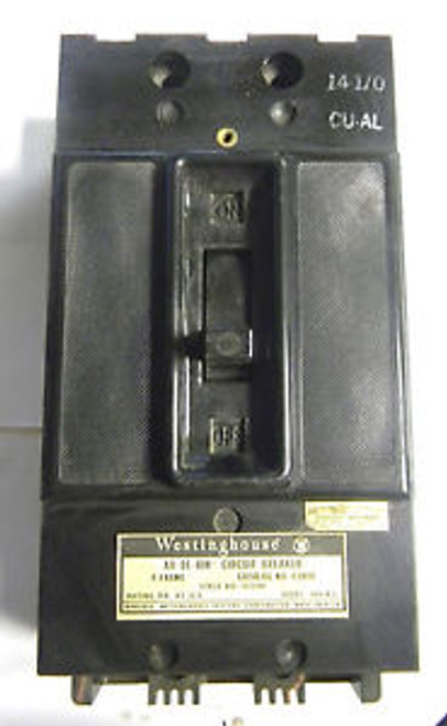 WESTINGHOUSE AB DE-ION F FRAME 90A 3P 600V F3090 CIRCUIT BREAKER USED