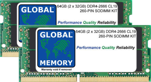 64Gb (2X32Gb) Ddr4 2666Mhz Pc4-21300 260-Pin Sodimm Memory Ram Kit For Laptops