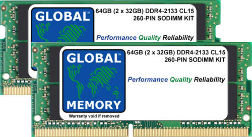 64Gb (2X32Gb) Ddr4 2133Mhz Pc4-17000 260-Pin Sodimm Memory Ram Kit For Laptops