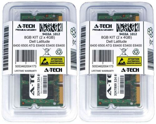 8Gb 2X 4Gb Pc2-6400 Memory Ram For Dell Latitude 6400 6500 Atg E5400 E6400 E6500