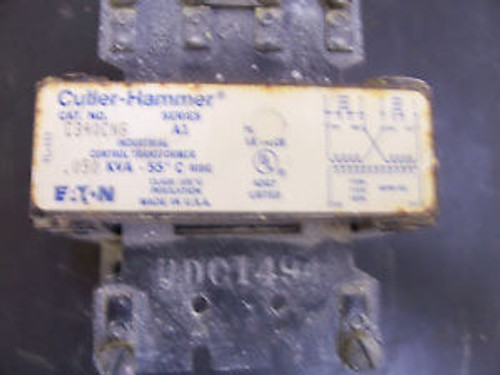 Cutler Hammer Eaton C340CNG A1 Control Transformer .050 KVA
