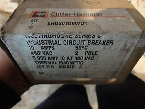 Cutler Hammer EHD2010VWD1 Circuit Breaker  10 Amp. 2 pole
