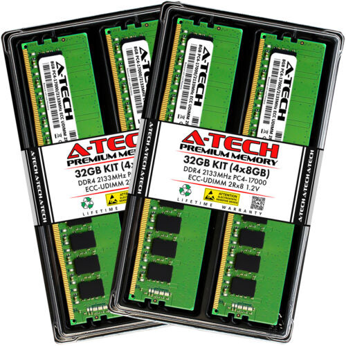 32Gb 4X 8Gb Pc4-2133 Ecc Udimm Supermicro X11Sca-F X11Ssh-F X11Ssz-Qf Memory Ram